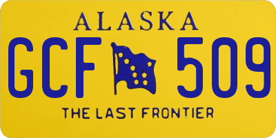 AK license plate GCF509