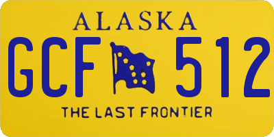 AK license plate GCF512