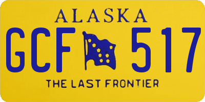 AK license plate GCF517