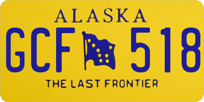AK license plate GCF518
