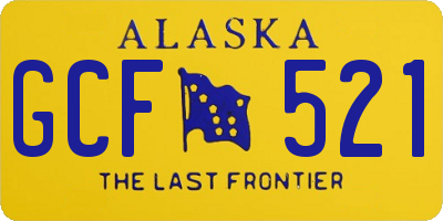 AK license plate GCF521