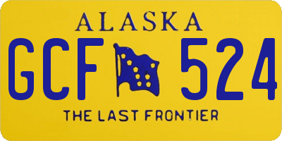 AK license plate GCF524