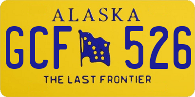 AK license plate GCF526