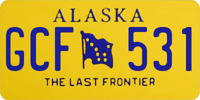 AK license plate GCF531