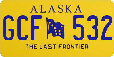 AK license plate GCF532