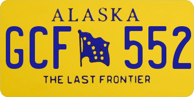 AK license plate GCF552