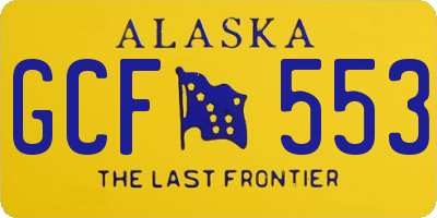 AK license plate GCF553