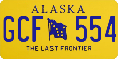 AK license plate GCF554