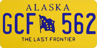AK license plate GCF562