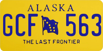 AK license plate GCF563