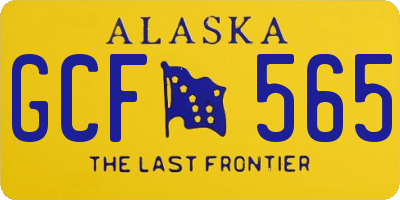 AK license plate GCF565