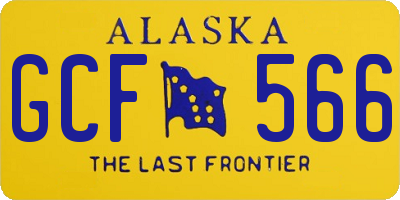 AK license plate GCF566
