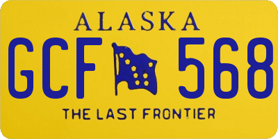 AK license plate GCF568