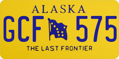 AK license plate GCF575