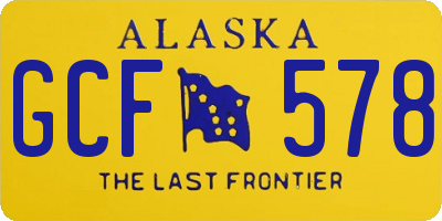 AK license plate GCF578