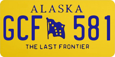 AK license plate GCF581