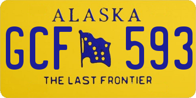 AK license plate GCF593