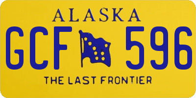 AK license plate GCF596