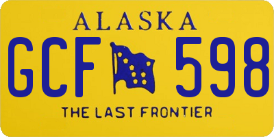 AK license plate GCF598