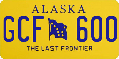 AK license plate GCF600