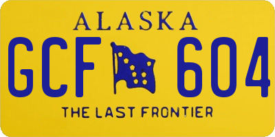 AK license plate GCF604
