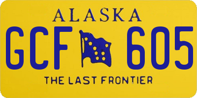 AK license plate GCF605