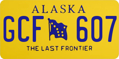 AK license plate GCF607