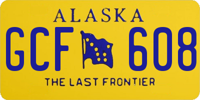 AK license plate GCF608