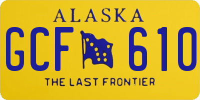 AK license plate GCF610