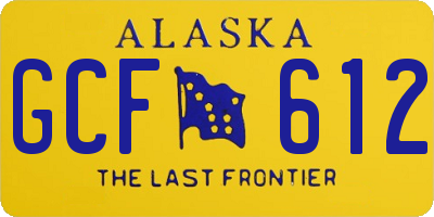 AK license plate GCF612