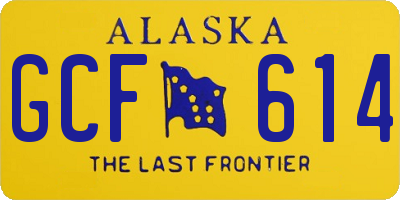 AK license plate GCF614