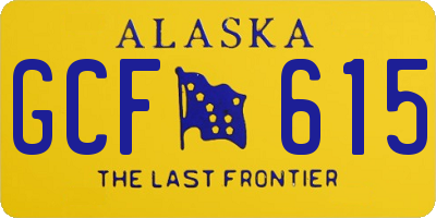 AK license plate GCF615