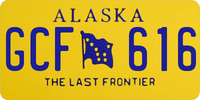 AK license plate GCF616