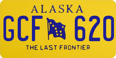 AK license plate GCF620
