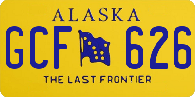 AK license plate GCF626