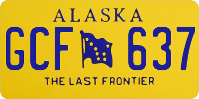 AK license plate GCF637