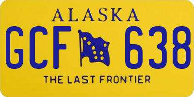 AK license plate GCF638