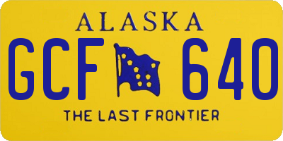 AK license plate GCF640