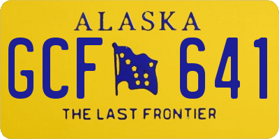 AK license plate GCF641