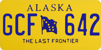 AK license plate GCF642