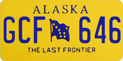 AK license plate GCF646
