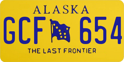 AK license plate GCF654