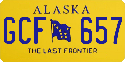 AK license plate GCF657