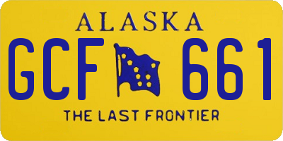 AK license plate GCF661