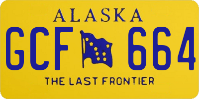 AK license plate GCF664