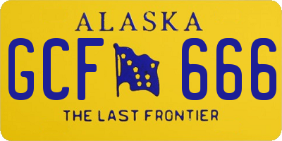 AK license plate GCF666