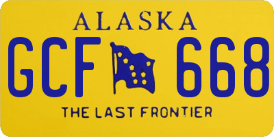 AK license plate GCF668