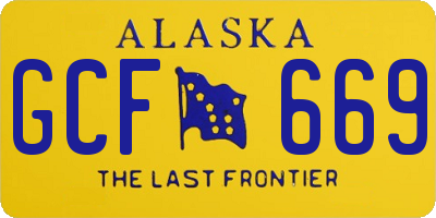 AK license plate GCF669