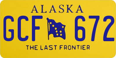 AK license plate GCF672