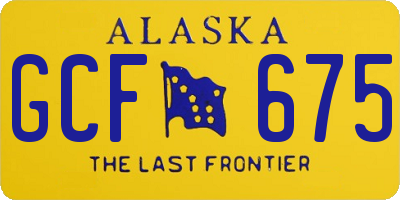 AK license plate GCF675